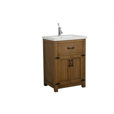 LEGION FURNITURE 24 In. - Weathered Gray Sink Vanity - No Faucet Included WLF6044-24